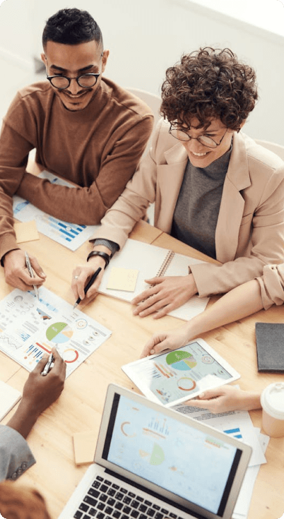 Creators reviewing their platform analytics and community growth